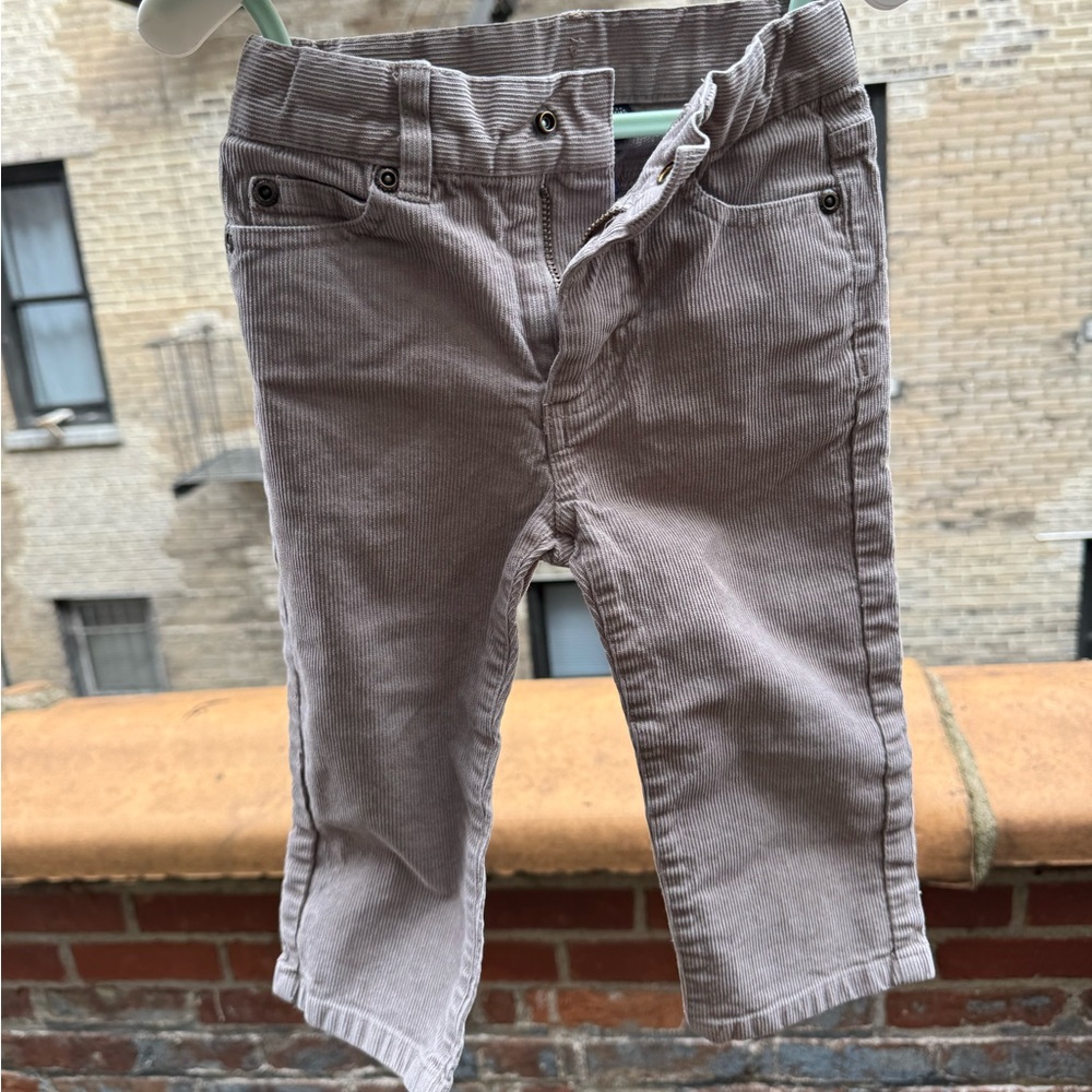 Janie and Jack Kids Corduroy Pants - Light Gray